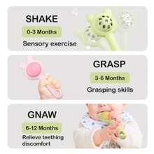 1 Packung Baby Silikon Zahnen Spielzeug, Tier Baby Zahnen Spielzeug, geeignet für 3 6 9 Monate, lindert schmerzende Babyposten, Baby Kau Spielzeug Geschenk