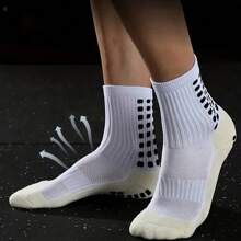 Calcetines antideslizantes de fútbol para hombres y mujeres, calcetines deportivos transpirables con silicona en la suela para fútbol, deportes al aire libre, carrera y ciclismo