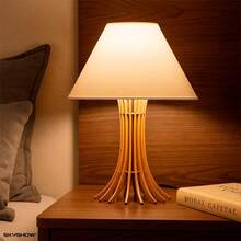 Giovanna Table Lamp 29cm Living Room Bedroom Office In MDF Laser Cut Skyshow - White - View 2