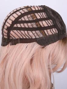 SMILCO 22 Inches, Pink Gradient, With Bangs, Layered, Women's Wig, Glue-Free Wig, Suitable For Daily Wear And Event Wear - 漸層粉紅色 - 查看 6