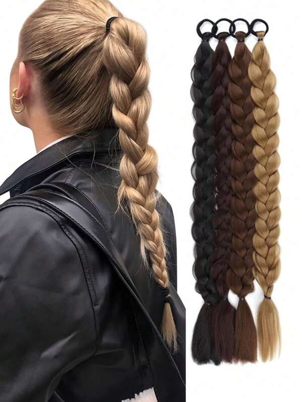 Women's Fashionable Daily Woven Braid Wig, Synthetic Braided Hair Extension Accessory, Hair Accessories ,Hair Rope