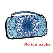 Sac de voyage isotherme portable pour insuline de grande taille - Conception légère et durable pour le camping et les voyages extérieurs, compartiment isolé pour préserver les médicaments, sac isotherme pour médicaments | Imprimé floral bohème | Glacière en polyester