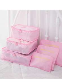 1 Stück mehrzwecktaugliche Packwürfel zum Reisen, mit Fächereinteilung für Kleidung, Toilettenartikel und Kosmetik, Trennung von Nass- und Trockenbereichen