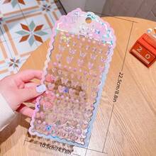 3D Colorful Butterfly Love Rhinestone Gem Embossed Sticker Phone Case Photo Card Decorative Sticker,School Supplies,Back To School