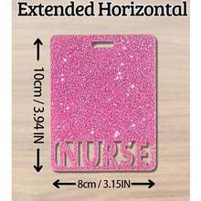 1 PC Custom Badge Buddy Id Holder,Custom Badge Buddy, Badge Buddy Nurse, RN Badge Buddy, Healthcare Worker Badge Tag, Healthcare Badge Buddy, Nurse Badge Tag, X-Ray Holder, Badge Buddy, Graduation Gift,Enter Your Title On The Cute Acrylic And Glitter Acrylic Badge Holder - Custom Letter Badge Scroll - View 12