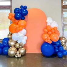 20/40 个橙色和皇家蓝色、金色和白色气球，卡通派对、迎婴派对、感恩节、秋季生日派对装饰，适合毕业典礼、返校、万圣节、圣诞节、生日、婚礼室内和室外装饰、新娘送礼会、气球布置、气球派对、照片背景道具、静物装饰