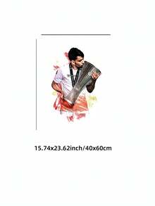 1 pieza Póster sin marco del trofeo de la de Lucas Paquetá, estrella del fútbol, arte de pared, impresión de celebración del campeonato de fútbol para el refugio de hombre/bar deportivo/sala de juegos, regalo perfecto para él y decoración para fans del fútbol (vacaciones, vuelta al cole, impresiones de pared, lienzo sin marco) - Multicolor - Ver 10