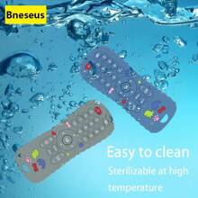 Bneseus 1 pieza Juguete de dentición de silicona con forma de control remoto, juguete de dentición para bebé con diseño anti asfixia, con temática de dinosaurio de dibujos animados, adecuado para niños y niñas de 6 a 24 meses, regalo para fiestas