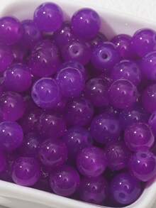 100szt 8mm Przezroczyste szklane koraliki do tworzenia biżuterii DIY Bransoletka Naszyjnik