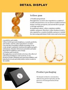 VE "Koi Fish Light" Set, Natural Koi Fish Resin Crystal Jewelry Set, Koi Fish Resin Necklace Symbolizing Good Luck And Prosperity, Suitable For Women's Daily Wear, Gift For Mothers Or Elders. Natural Gem Color Varies. - Set - View 5