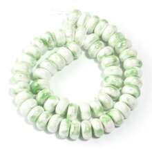 1 Strand Of Approx. 55pcs Ceramic Flat Round Abacus Beads, Multi-Color, Fashion Casual Cute Handmade DIY Craft Loose Beads, Suitable For Making Bracelets, Necklaces, Jewelry, Pendants, Decorations & Accessory Beads