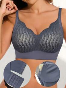 1pc Women's Soft Support Wireless Non-Padded Lift And Enhance Bra, Anti-Sagging, Seamless, Removable Cup