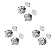 Set di 6 orecchini in acciaio inossidabile senza foratura, orecchini magnetici per uomo e donna, molletta magnetiche senza foratura