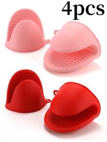 2pcs Silicone Heat-Resistant Mites, Microwave Mites, Insulated Oven Mites, Mini Mites For Cooking, Baking, And Grilling, Heat-Resistant And Thick Silicone Hand Clips For Kitchen Silicone Insulated Gloves, Household Oven Baking Tools, Essential Kitchen Accessories That Do Not Occupy Space And Keep The Kitchen Countertop Clean - Multicolor - View 22