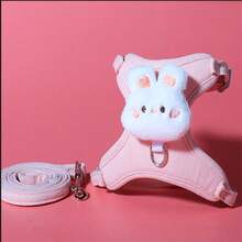 قطعة واحدة قابلة للتعديل من سترة سرج الأرنب، سرج أرنب بشكل أذن الدب الجميل ، سِلْسِلَة رابط لحيوانات الأليفة الصغيرة والأرانب - متعدد الألوان - مشاهدة 11