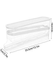 Transparent Egg Storage With Automatic Rolling Function, Double Layer Plastic Egg Holder - Side Sliding Organizing Rack - Transparent Kitchen Egg Storage Container Holds Approx. 14 Eggs