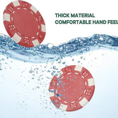 50/100pcs Texas Poker Chips Set - Professional Grade ABS Material, Embossed Gold Foil Finish, No Denomination Design - Casino-Style Chips, Board Game Equipment, Birthday Party Gift, Holiday Game Favor, Christmas Table Game Set, New Year Entertainment, Professional Poker Tournament, Adult Board Game Accessory