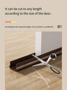 1pc Silent Door Sealing Strip With Brush Windproof Dustproof Insectproof Thickened PVC Door Draft Stopper Bottom Weather Stripping