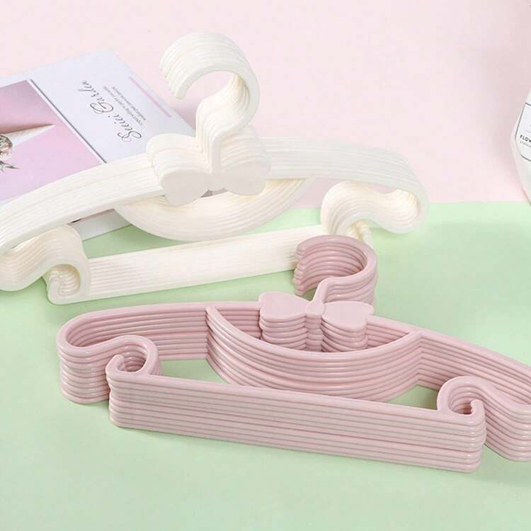 20/10/8/6/5/4pcs Baby Hangers, Newborn Clothes Hangers, Bow Decor Wardrobe Storage Organizer Hangers, Durable, With Hooks, Suitable For 0-10 Years Old Babies, Essential Home Storage Hanger & Clip - Multicolor - View 4