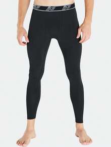 TELALEO 4 Packs Men's Thermal Compression Pants Fleece Lined Sports Tights Athletic Leggings Cold Weather Baselayer Winter Gear - 黑色 - 查看 3