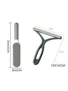 فرشاة إزالة شعر الحيوانات الأليفة مزدوجة الجوانب - قابلة لإعادة الاستخدام، فرشاة يدوية لإزالة شعر الحيوانات الأليفة ثابتة ولزجة للملابس والأرائك والأثاث والفراش والسجاد - أداة فعالة لإزالة شعر الحيوانات الأليفة وتنظيفها