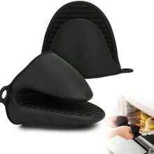 2 Pieces Of Silicone Oven Gloves And Pot Pad Set For Kitchen, Heat Resistant Small Kitchen Gloves, Rubber Air Fryer Gloves, Mini Pan Gripper Tool, Suitable For And Baking