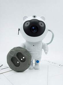 1PC Astronaut Starry Sky Projection Light Cute Shape Multiple Nebula Effects Remote Control Operation Atmosphere Creation Creative Ornament Bedroom Decoration Festival Gift Starry Sky Experience Personalized Design Multi Scene Application Romantic Atmosphere Fun Projection Lovely Appearance Immersive Experience