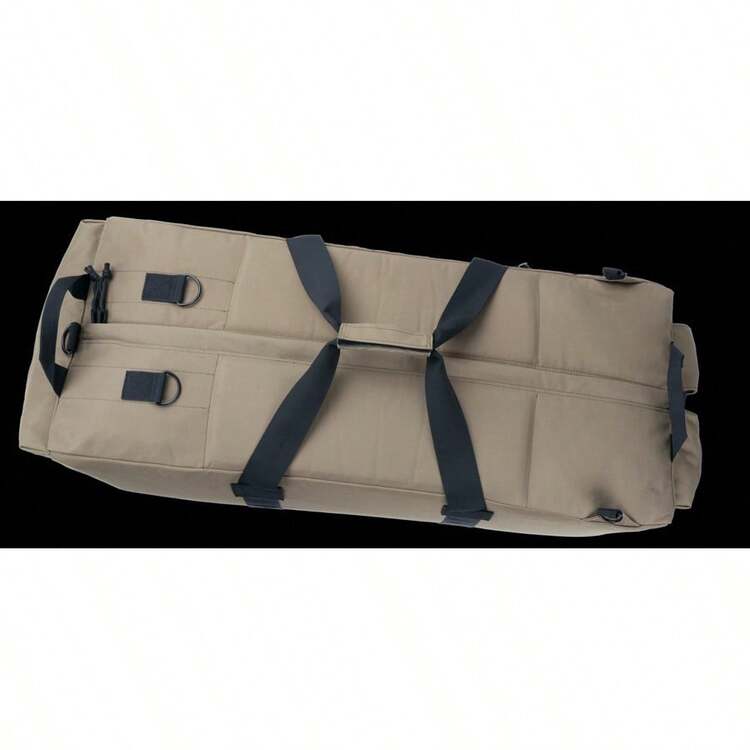 90L Extra Large Tactical Duffle Bag With Backpack Straps And Multiple Pockets For Travel Sports And Military Use - 紅白色 - 查看 5