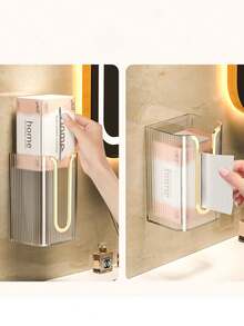 1 件壁挂式纸巾盒、厨房和浴室纸巾分配器、悬挂式纸巾架，无需钻孔