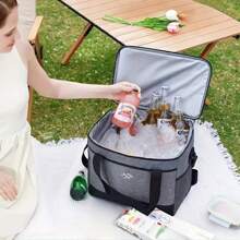 Bolsa enfriadora grande para exteriores, bolsa de almuerzo aislada con diseño ergonómico, correa para el hombro ajustable para uso al aire libre, campamento, trabajo, sin contacto con alimentos, temporada de vuelta a la escuela