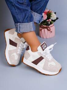 1 Paio di Scarpe Sportive per Bambini, Nuove Sneaker da Esterno in in rete Patchwork per Autunno