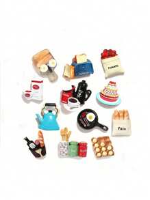 1pc/5pcs/7pcs Food Refrigerator Magnets Food Magnets For Fridge Magnets Decorative Cute Magnets Refrigerator Fridge Magnets For Kitchen Strong Resin Magnets Home Decor Office