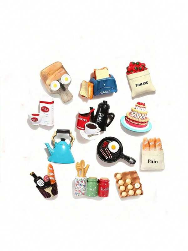 1pc/5pcs/7pcs Food Refrigerator Magnets Food Magnets For Fridge Magnets Decorative Cute Magnets Refrigerator Fridge Magnets For Kitchen Strong Resin Magnets Home Decor Office