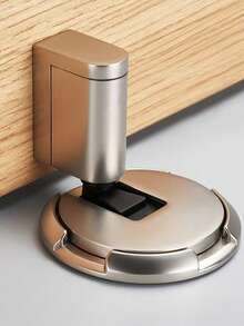 1 pieza Tope de puerta mecánico invisible, anti colisión y a prueba de viento - Soporte magnético de puerta de acero inoxidable con diseño invisible y fuerza ajustable para asegurar que la puerta se cierre de manera segura.