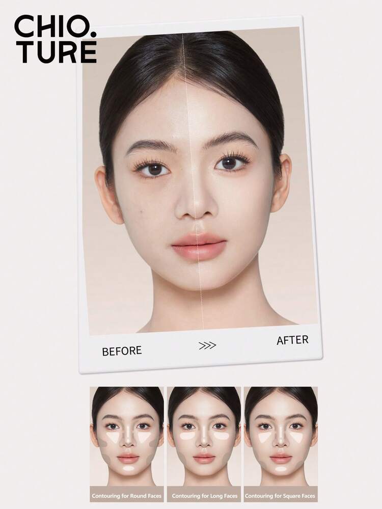 CHIOTURE 液体遮瑕高光棒提亮遮瑕哑光鼻影持久妆效适合初学者 - 01 Ashy Brown - 查看 7