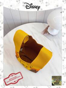 Disney 1 Pc Disney Winnie The Pooh Series Crochet Bags Double Handle No-Closure Design Square Bag Lightweight Handbag For Lady/Girls/Women Perfect For Daily/Outing/Shopping