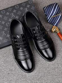 男士系带休闲皮鞋，适合商务、婚礼