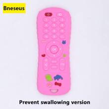 Bneseus 1 pieza Juguete de dentición de silicona con forma de control remoto, juguete de dentición para bebé con diseño anti asfixia, con temática de dinosaurio de dibujos animados, adecuado para niños y niñas de 6 a 24 meses, regalo para fiestas