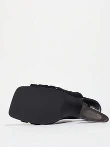 Women's Black Buckle Ankle Boots, High Heels Square Toe Design - Fashionable Summer Shoes, Stylish Everyday Wear Boots | Short Boots | Suede Casual Fashion Transparent High Heel Boots Solid Color Sexy Party Vacation Fashionable Avant-Garde Elegant Casual Commuter Business Outdoor Luxurious Lolita Style Nightclub Buckle Hollow-Out Women Black Buckle Ankle Boots For Holidays, Weddings, Parties, Office, Outdoor, Spring, Summer, Autumn