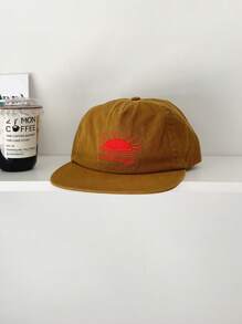 1 Stück Softtop-Baseballkappe mit flachem Schirm und stilvoller bestickter Buchstaben-Baseballkappe, Street-Hip-Hop-Snapback-Mütze kleiner Marken für Männer und Frauen, lässiger All-Match-Sonnenhut in Retro-Kontrastfarbe für Frühling und Sommer