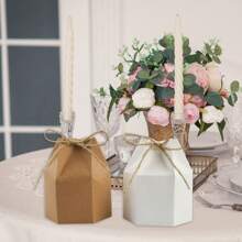 10pcs Hexagon Candy Gift Box, Mixed 2 Colors, 5pcs Each