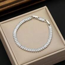 Brazalete de circonita de colores - Joyería elegante y brillante | Brazalete de joyería diaria | Regalo de otoño | Brazalete de mujer | Regalo de joyería para mujer/Regalo de cumpleaños/Joyería de San Valentín/Regalo de Navidad | Suministros para fiestas/Recuerdos/Regalo de graduación