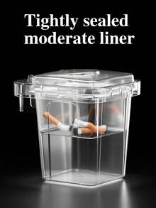 1pc Stainless Steel Wall Mounted Ashtray With Lid, Trash Can Shape - Anti-Flying Ash, Creative Home And Bathroom Decoration, Suitable For Living Room, Bedroom, Holiday Gift