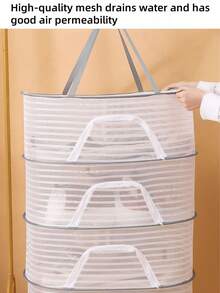 1 Secadora plegable de color verde, blanco y negro, para ropa, calcetines, bolsa de malla, artesanía de productos secos, a prueba de moscas, secado fresco, artesanía de almacenamiento - Multicolor - Ver 10