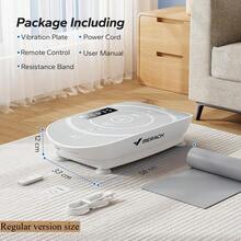 MERACH Vibration Plate, Quiet Compact Vibrating Plate Exercise Machine For Shaping And Relaxation, Auto Or Manual Speed Control, Comfortable Silicone Pad, LED Display (Grey) - View 3