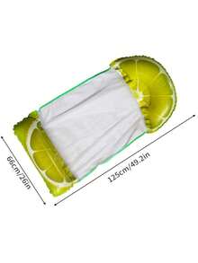 1pc PVC Inflatable Pineapple/Watermelon/Strawberry Floating Bed, Fruit Series Adult Foldable Hammock Floating Mat, Christmas - Multicolor - View 8