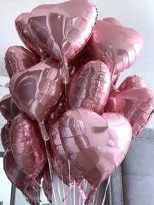 10 个 18 英寸心形铝箔气球，适用于婚礼、订婚、周年纪念、生日派对、丛林主题装饰 - 彩色 - 查看 2