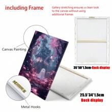 1 pièce Fantôme, Impression d'Halloween, Affiche d'automne, Art effrayant de sorcière, Ensemble rose et morose, Art de l'Académie sombre, Ensemble mural d'Halloween, Décoration de pièce esthétique, Décoration de maison, Art mural sur canevas, Affiches pour la chambre, Accessoires de décoration de chambre, Cadre en option, Décoration de chambre à coucher.