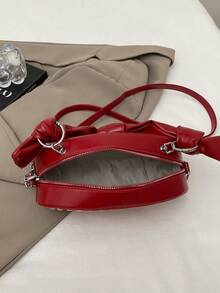 Bolso de mujer ovalado de PU de alta gama y moda, bolso cruzado multifuncional y lindo, adecuado para compras, citas, bolso cruzado para mujer con elementos de remaches lindos.