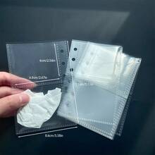 A6, A7, M5 Größe transparente matte Loseblattordner, tragbares Faltbare Reise Notizbuch, DIY anpassbarer Einband, geeignet für Haushaltsbücher, Geldbörsen, Fotoaufbewahrung, Büroartikellagerung, verschiedene Größen erhältlich